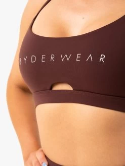 Staples Sports Bra - Chocolate -Ryderwear staples sports bra chocolate clothing ryderwear 169131 1080x