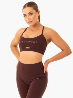 Staples Sports Bra - Chocolate -Ryderwear staples sports bra chocolate clothing ryderwear 254554 1080x