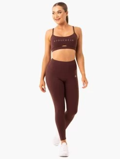 Staples Sports Bra - Chocolate -Ryderwear staples sports bra chocolate clothing ryderwear 764038 1080x