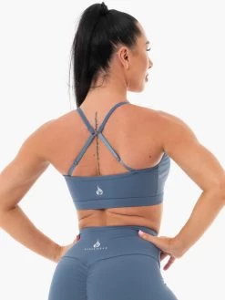Staples Sports Bra - Steel Blue -Ryderwear staples sports bra steel blue clothing ryderwear 260498 1080x