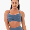 Staples Sports Bra - Steel Blue