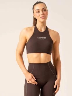 Stride Halter Sports Bra - Chocolate 8 Stride Halter Sports Bra - Chocolate -Ryderwear stride halter sports bra chocolate clothing ryderwear 996905 1080x