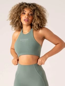 Ryderwear 31 Stride Halter Sports Bra - Sage