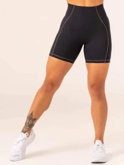 Stride High Waisted Shorts - Black 7 Stride High Waisted Shorts - Black -Ryderwear stride high waisted shorts black clothing ryderwear 385885 1080x