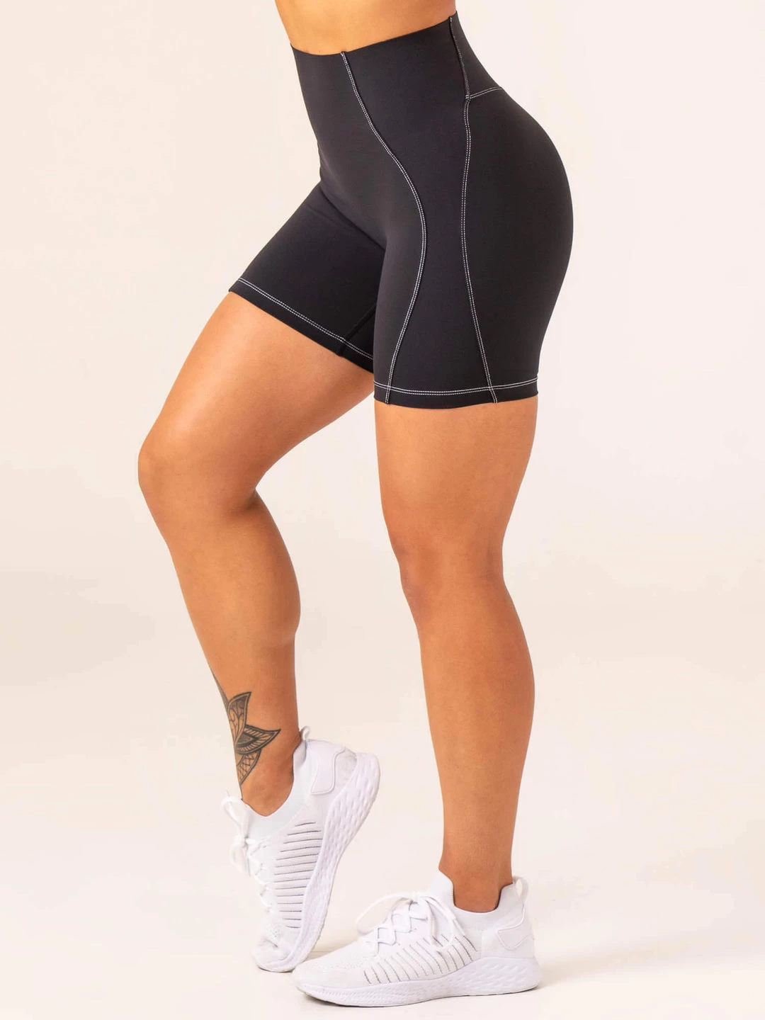 Stride High Waisted Shorts - Black 2 Stride High Waisted Shorts - Black - Image 2