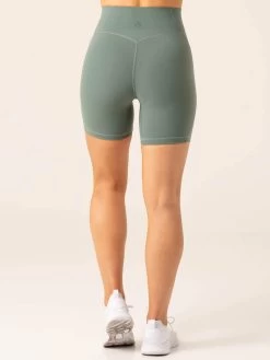 Stride High Waisted Shorts - Sage -Ryderwear stride high waisted shorts sage clothing ryderwear 806325 1080x