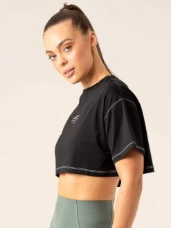 Stride Oversized Tee - Black -Ryderwear stride oversized tee black clothing ryderwear 523363 1080x