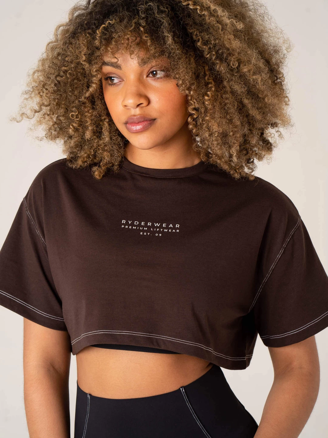Stride Oversized Tee - Chocolate 5 Stride Oversized Tee - Chocolate - Image 5