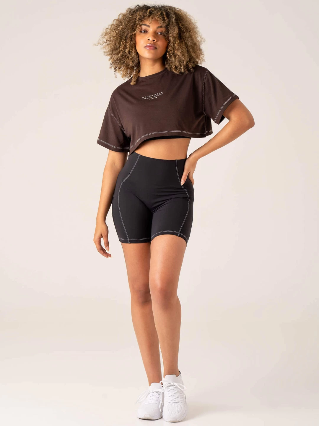 Stride Oversized Tee - Chocolate 6 Stride Oversized Tee - Chocolate - Image 6