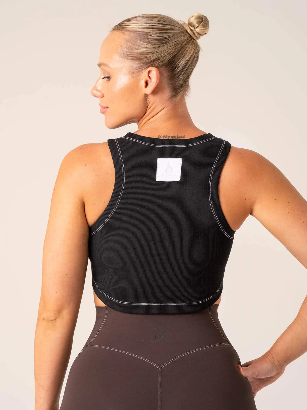 Stride Rib Tank - Black 2 Stride Rib Tank - Black - Image 2