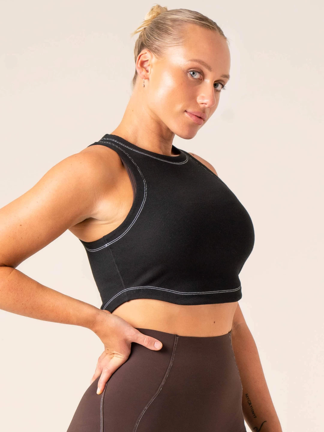 Stride Rib Tank - Black 3 Stride Rib Tank - Black - Image 3