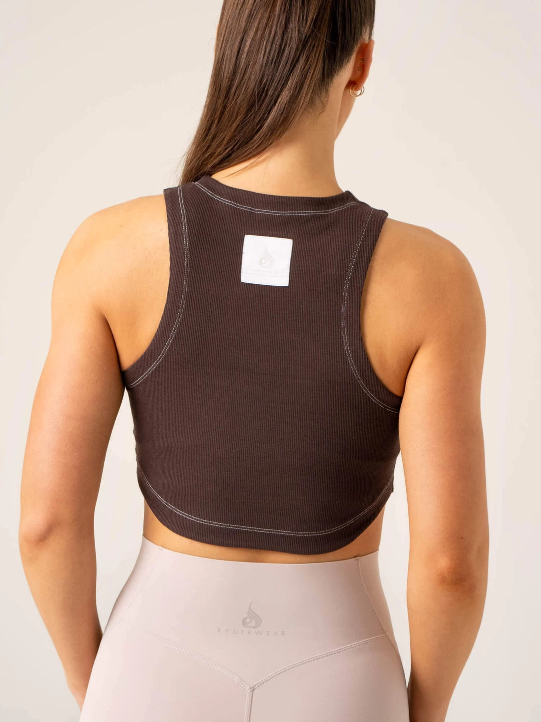 Stride Rib Tank - Chocolate 2 Stride Rib Tank - Chocolate - Image 2