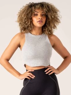 Stride Rib Tank - Grey Marl -Ryderwear stride rib tank grey marl clothing ryderwear 295483 1080x