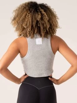 Stride Rib Tank - Grey Marl -Ryderwear stride rib tank grey marl clothing ryderwear 798469 1080x