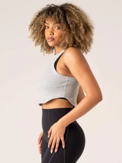 Stride Rib Tank - Grey Marl -Ryderwear stride rib tank grey marl clothing ryderwear 963311 1080x