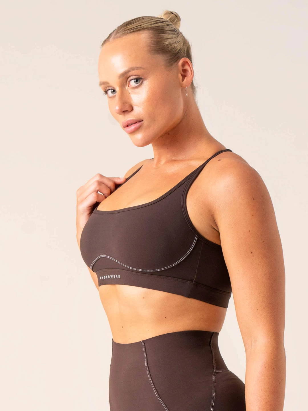 Stride Sports Bra - Chocolate 6 Stride Sports Bra - Chocolate - Image 6
