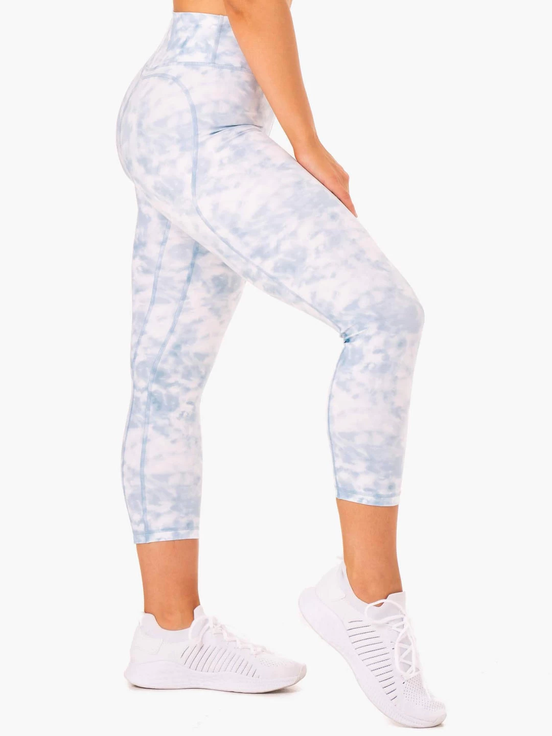 Tie Dye 7/8 Leggings - Steel Blue Tie Dye 3 Tie Dye 7/8 Leggings - Steel Blue Tie Dye - Image 3