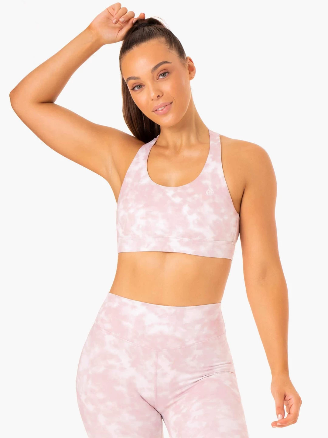 Tie Dye Sports Bra - Mauve Pink Tie Dye 1 Tie Dye Sports Bra - Mauve Pink Tie Dye