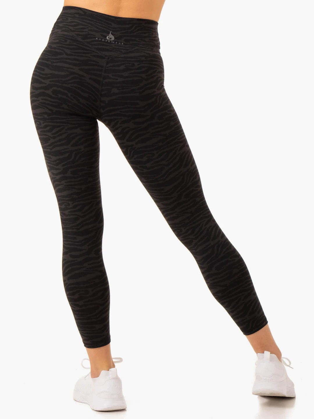 Transform High Waisted Leggings - Black Zebra 2 Transform High Waisted Leggings - Black Zebra - Image 2