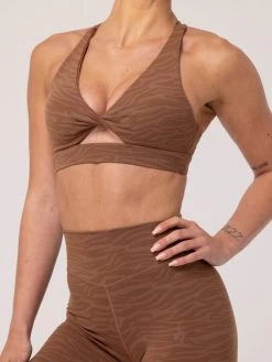 Transform Twist Sports Bra - Chocolate Zebra