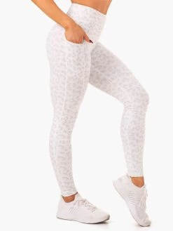 Ultra High Waisted Pocket Leggings - Snow Leopard -Ryderwear ultra high waisted full length leggings snow leopard clothing ryderwear 848984 1080x