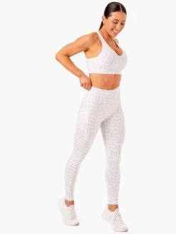 Ultra High Waisted Pocket Leggings - Snow Leopard -Ryderwear ultra high waisted full length leggings snow leopard clothing ryderwear 897711 1080x