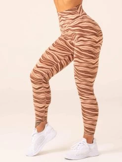 Unstoppable High Waisted Scrunch Leggings - Mocha Zebra -Ryderwear unstoppable high waisted scrunch leggings mocha zebra clothing ryderwear 779818 1080x