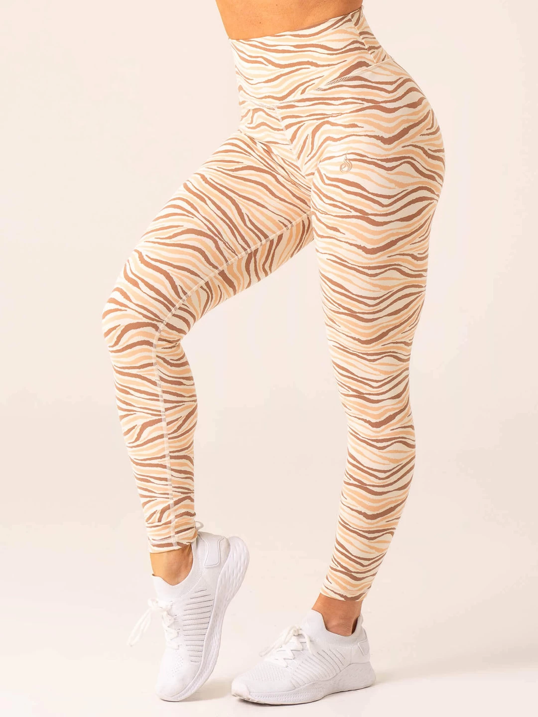 Unstoppable High Waisted Scrunch Leggings - Vanilla Zebra 3 Unstoppable High Waisted Scrunch Leggings - Vanilla Zebra - Image 3