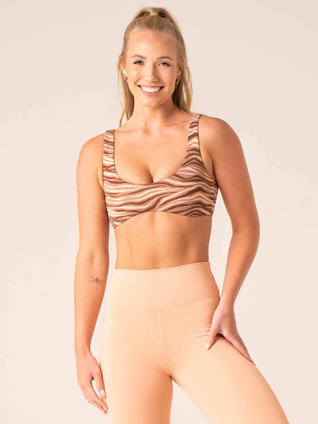 Unstoppable Lounge Bra - Mocha Zebra 4 Unstoppable Lounge Bra - Mocha Zebra - Image 4