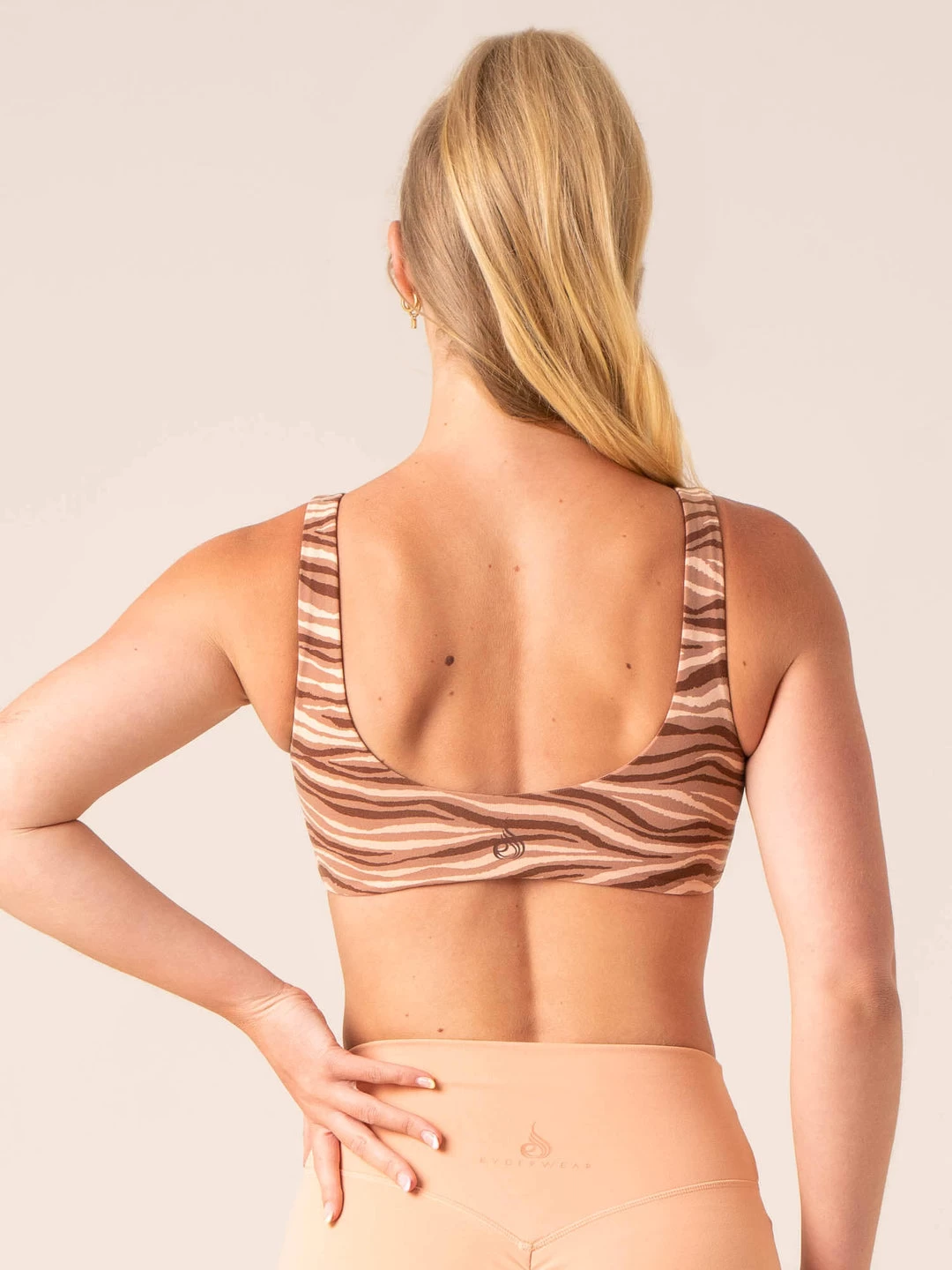 Unstoppable Lounge Bra - Mocha Zebra 2 Unstoppable Lounge Bra - Mocha Zebra - Image 2