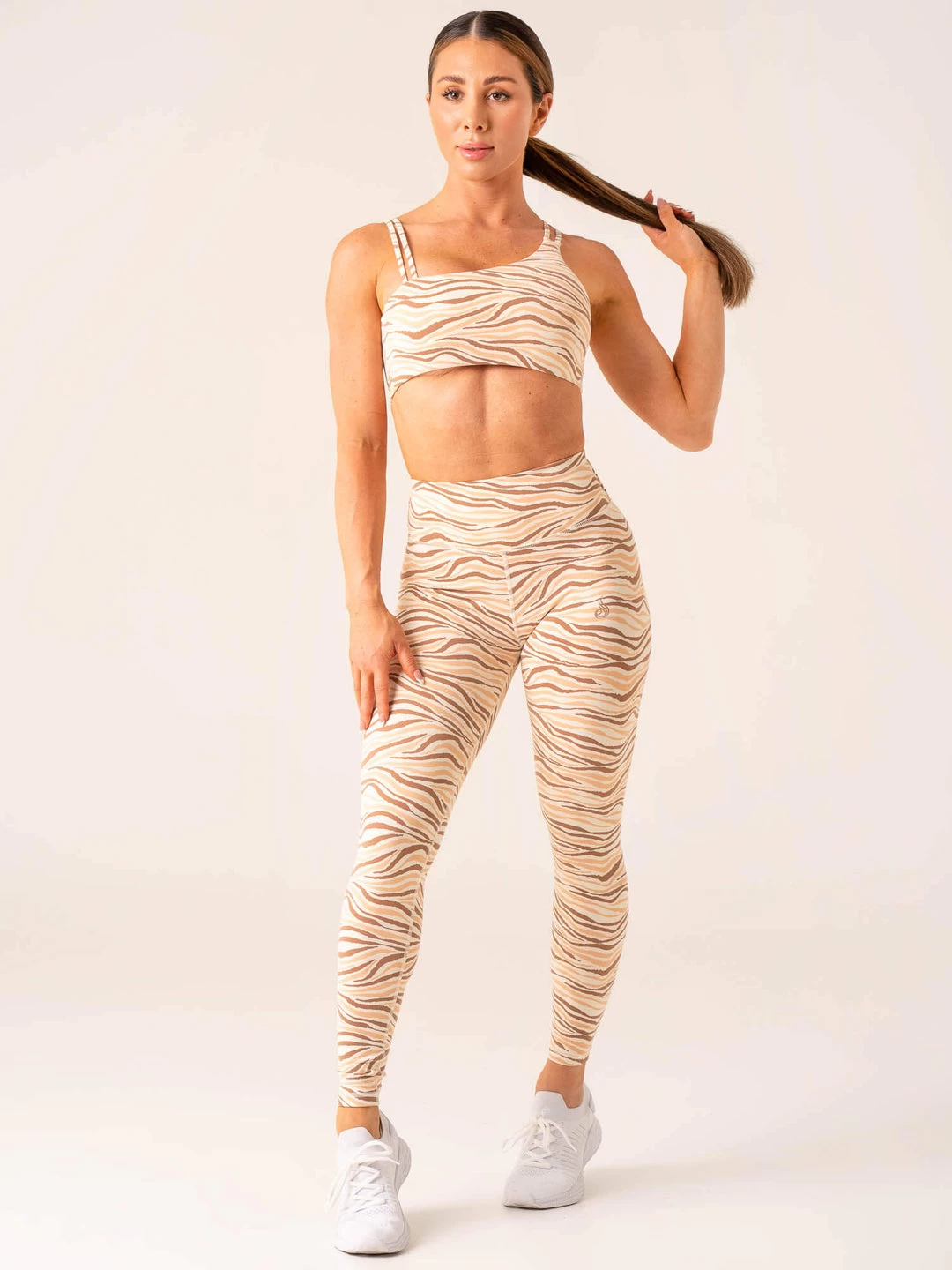 Unstoppable One Shoulder Sports Bra - Vanilla Zebra 5 Unstoppable One Shoulder Sports Bra - Vanilla Zebra - Image 5