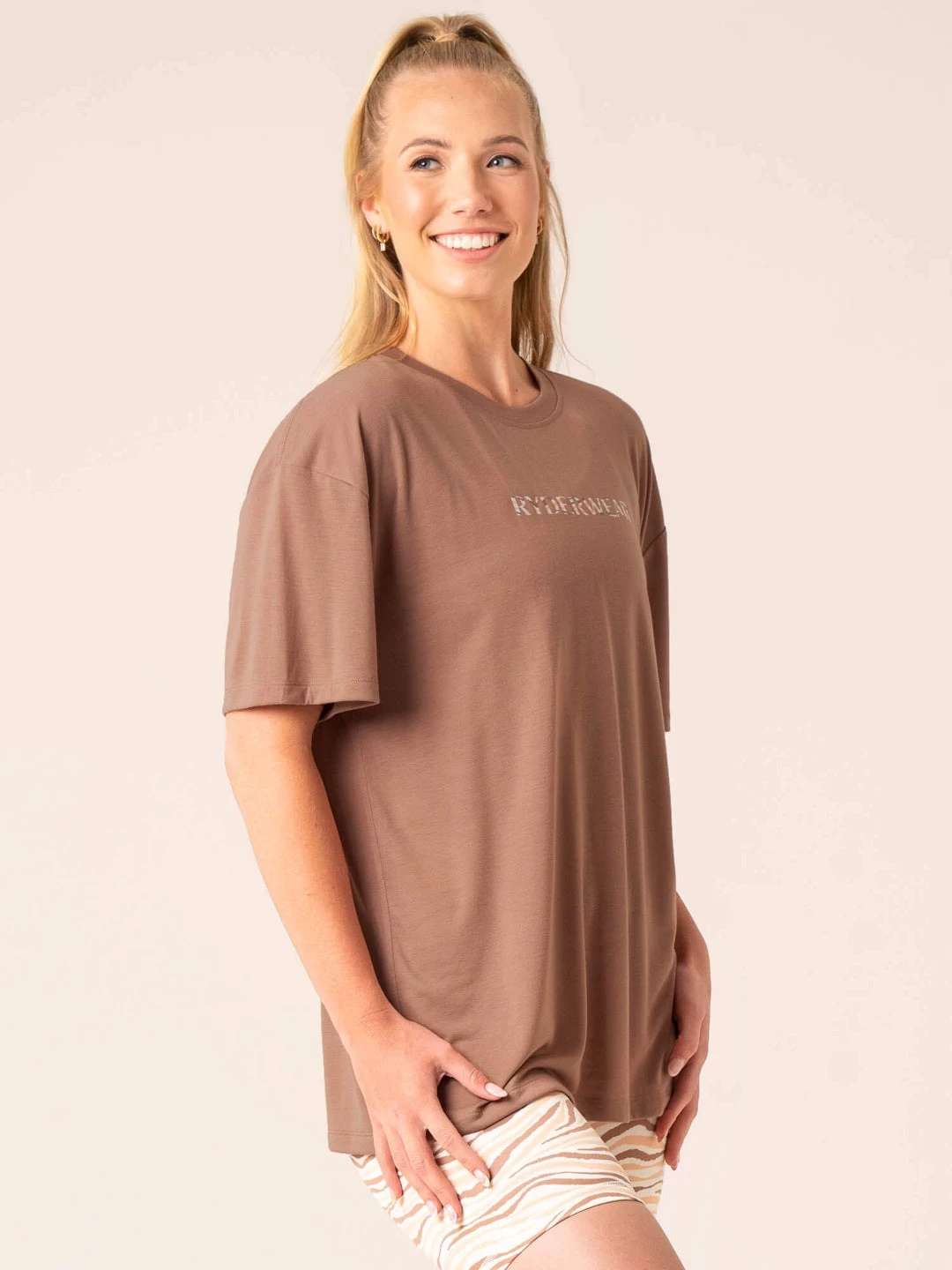 Unstoppable Oversized T-Shirt - Mocha 2 Unstoppable Oversized T-Shirt - Mocha - Image 2