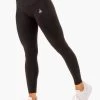 Vital High Waisted Scrunch Leggings - Black