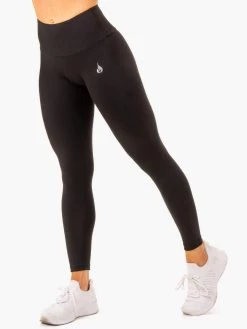 Vital High Waisted Scrunch Leggings - Black