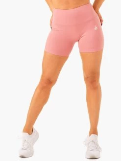 Vital Mid Length Scrunch Shorts - Blush Pink -Ryderwear vital mid length scrunch shorts blush pink clothing ryderwear 124040 1080x