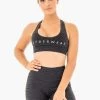 Wild Cross Over Sports Bra - Black Zebra