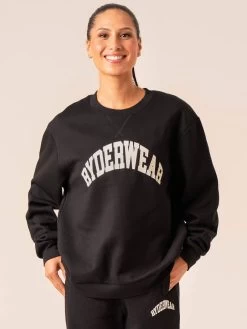 Women's Collegiate Crew Neck - Black
