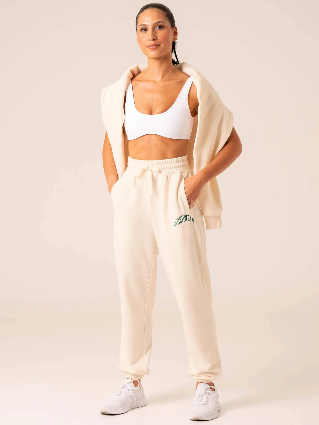 Women's Collegiate Track Pant - Chalk 4 Women's Collegiate Track Pant - Chalk - Image 4