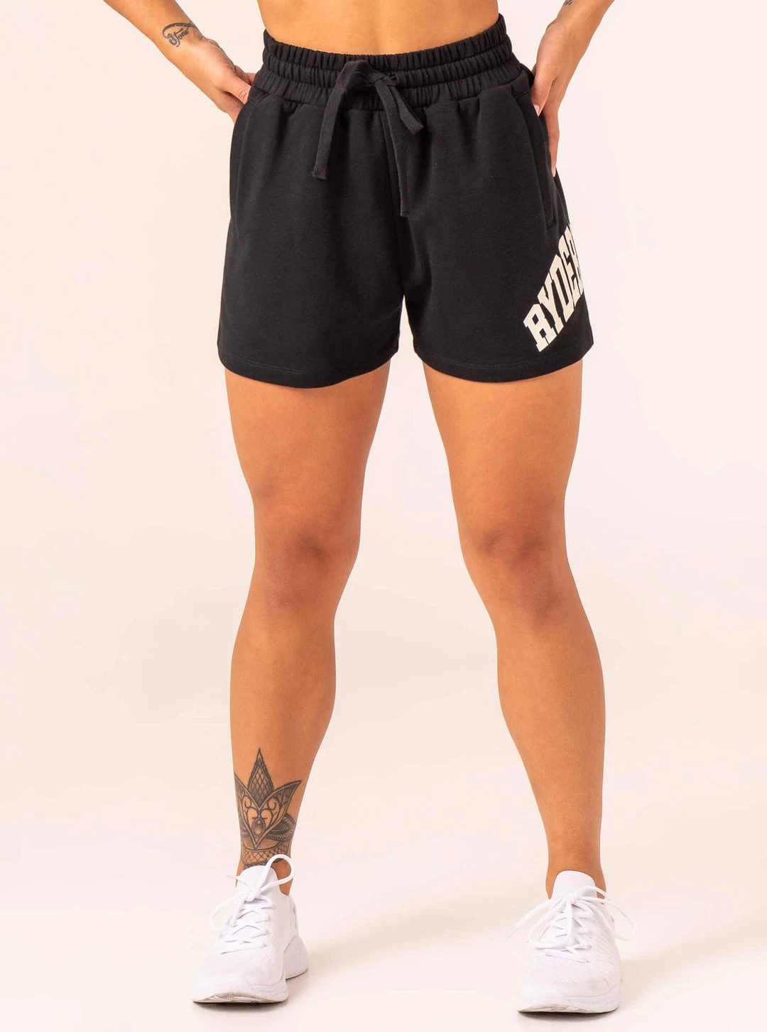 Women's Collegiate Track Short - Black 4 Women's Collegiate Track Short - Black - Image 4