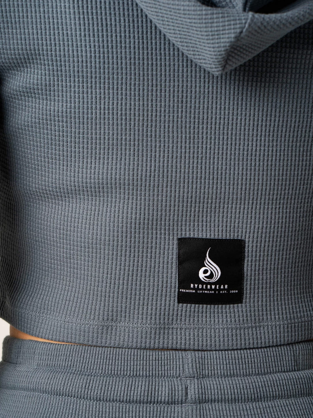 Women's Waffle Lounge Hoodie - Steel Blue 5 Women's Waffle Lounge Hoodie - Steel Blue - Image 5