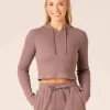 Women's Waffle Lounge Hoodie - Taupe