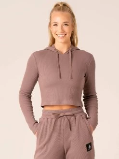 Women's Waffle Lounge Hoodie - Taupe