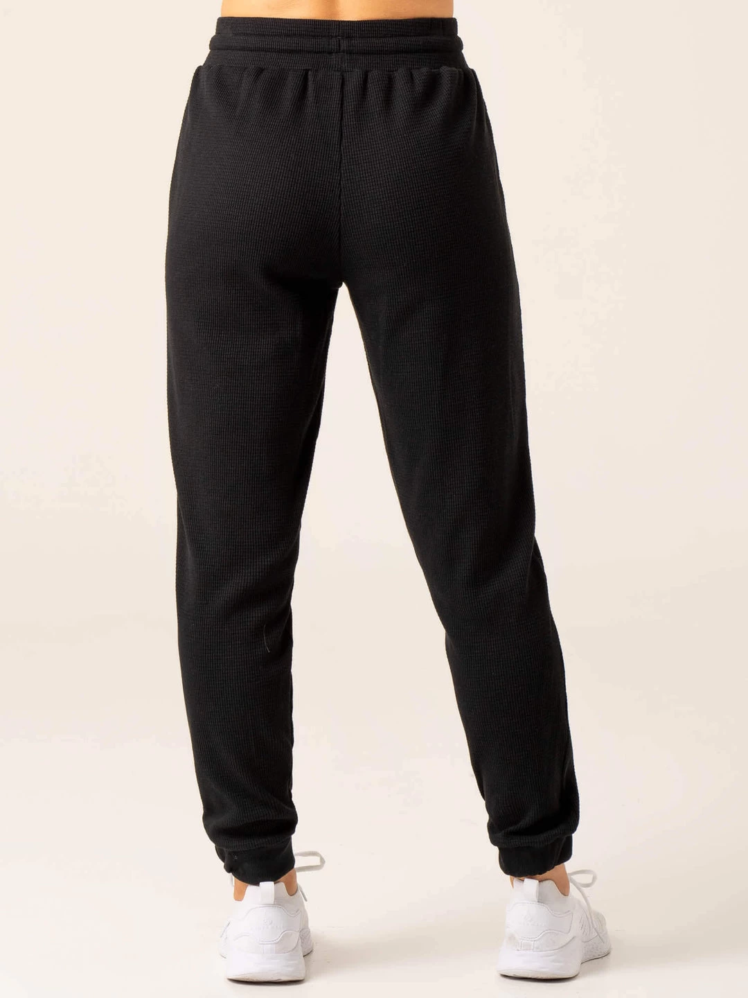Women's Waffle Lounge Pants - Black 4 Women's Waffle Lounge Pants - Black - Image 4