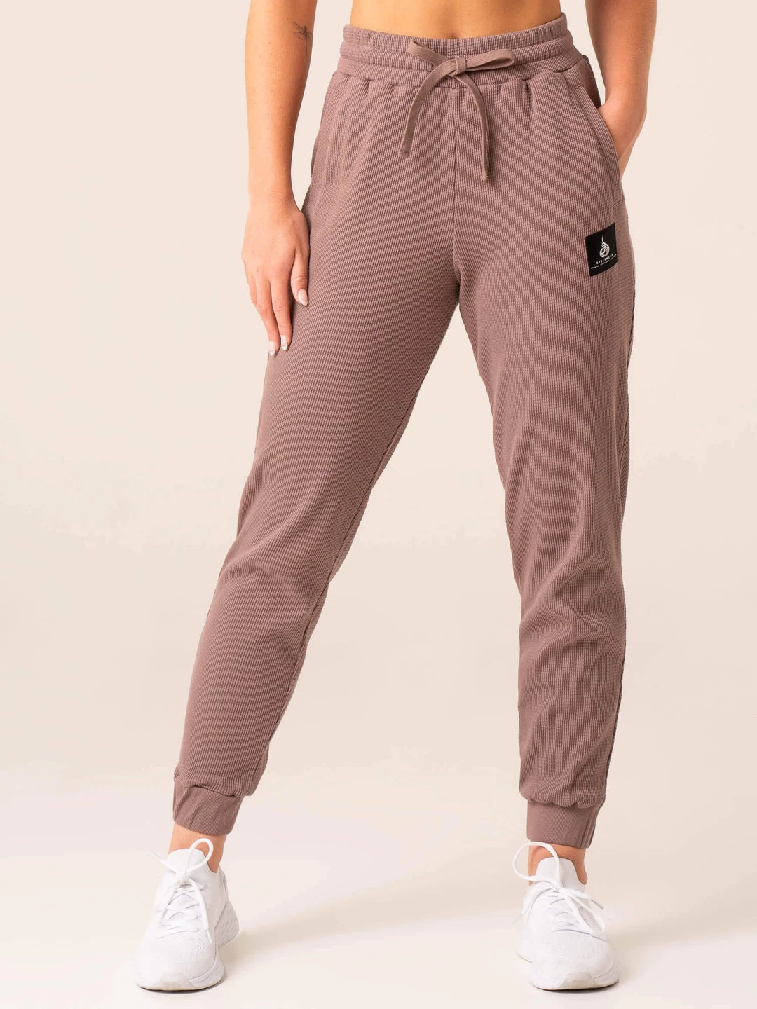 Women's Waffle Lounge Pants - Taupe 1 Women's Waffle Lounge Pants - Taupe