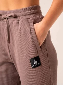 Women's Waffle Lounge Pants - Taupe 7 Women's Waffle Lounge Pants - Taupe -Ryderwear womens waffle lounge pants taupe clothing ryderwear 424428 1080x