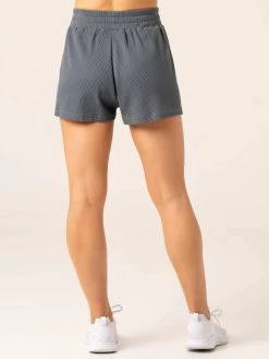 Women's Waffle Lounge Shorts - Steel Blue 8 Women's Waffle Lounge Shorts - Steel Blue -Ryderwear womens waffle lounge shorts steel blue clothing ryderwear 126737 1080x