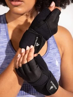 Wrap Lifting Gloves - Black -Ryderwear wrap lifting gloves black accessories ryderwear 377885 1080x
